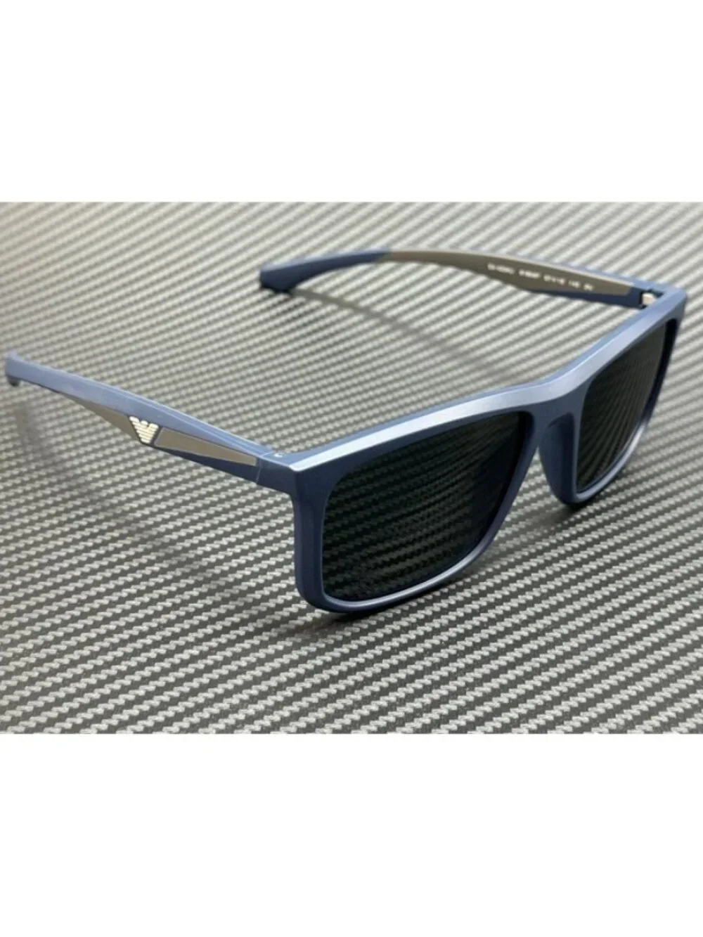 New Emporio Armani Men Matte Blue Sunglasses 57-18-145
